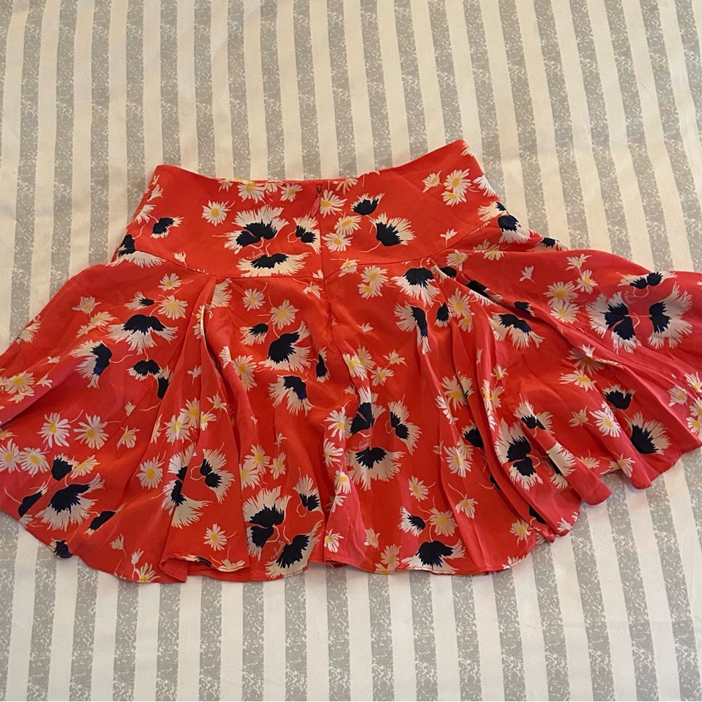 Juicy Couture Red Pleated Skater Skirt